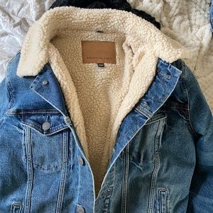 Sherpa lined denim jacket